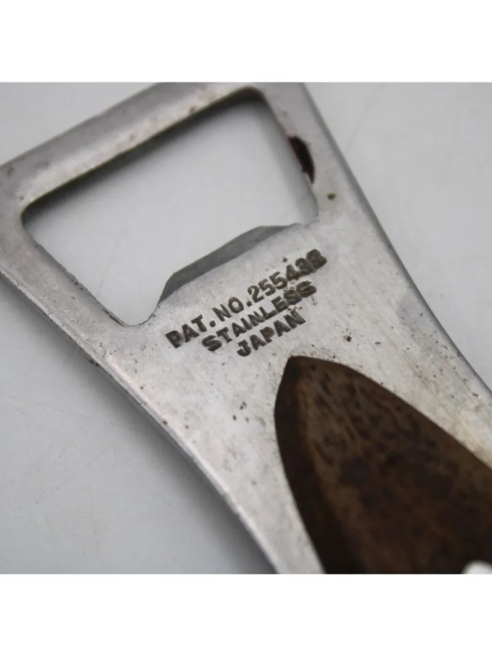 Japan Teak Wood Stainless Steel Bottle Opener Fish Shaped MCM Vintage